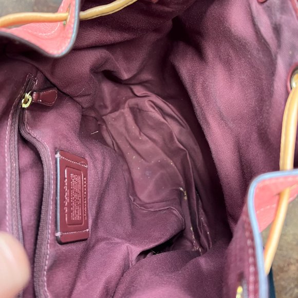 Coach 90399 Jes Horse & Carriage Logo Embossed Bright Coral Back Pack - Picture 8 of 10